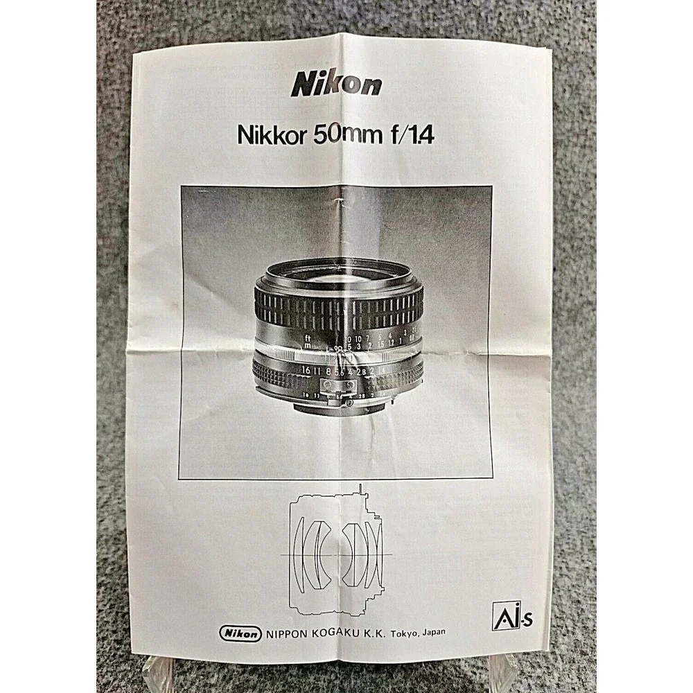 Nikon Nikkor 50mm f/1.4 Instruction Manual